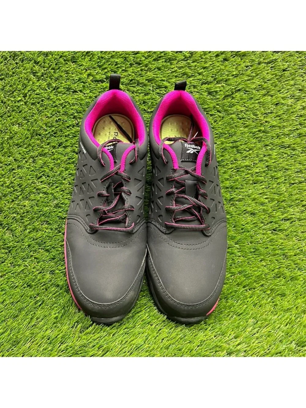 Reebok Sublite Cushion Womens Size 11W Black Pink Composite Toe Safety Work Shoe